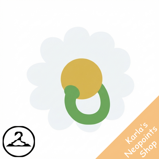 Dyeworks White: Baby Spring Flower Binky