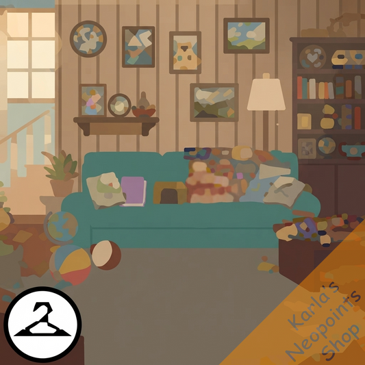 Retro Living Room Background