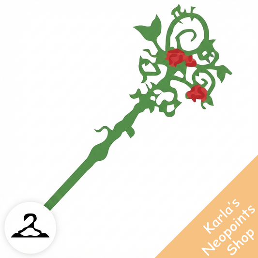 Premium Collectible: Sparkling Floral Vine Staff