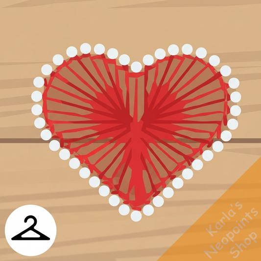 Premium Collectible: String Hearts Wooden Garland