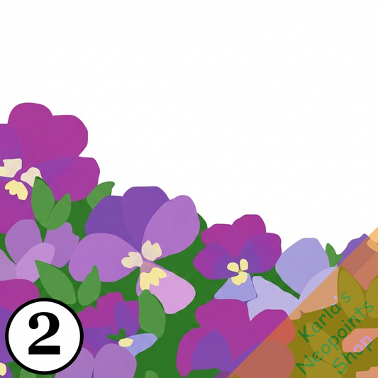 Premium Collectible: Spring Pansies Foreground