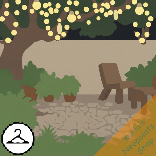 Premium Collectible: Dreamy Garden Patio Background