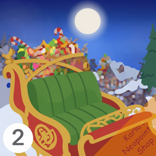 Premium Collectible: Sleigh Over Neopia Background