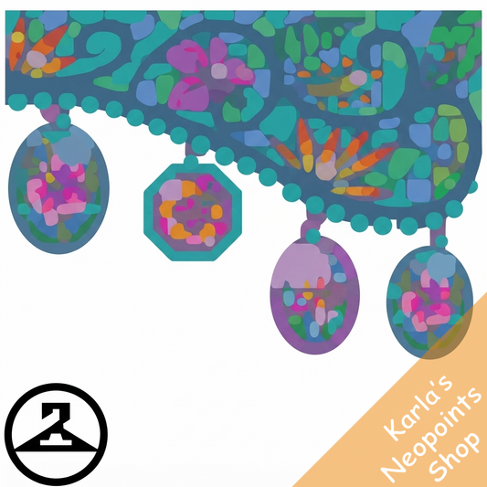 Stained Glass Flower Garland