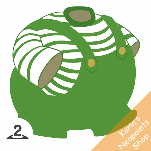 Dyeworks Green: Baby Gothic Striped Overalls