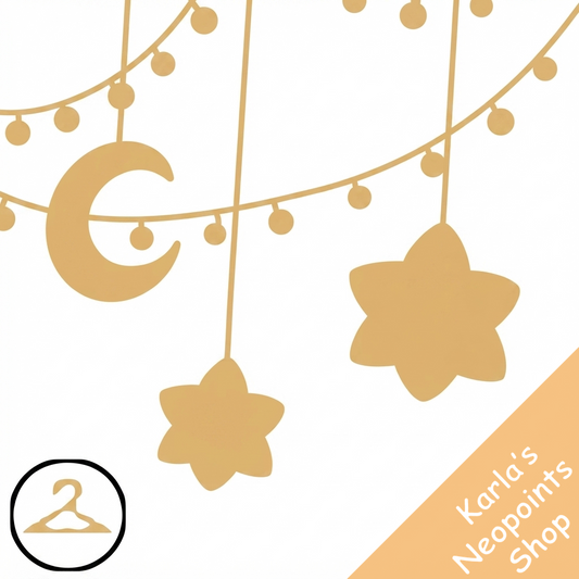 Star and Moon Lights Garland