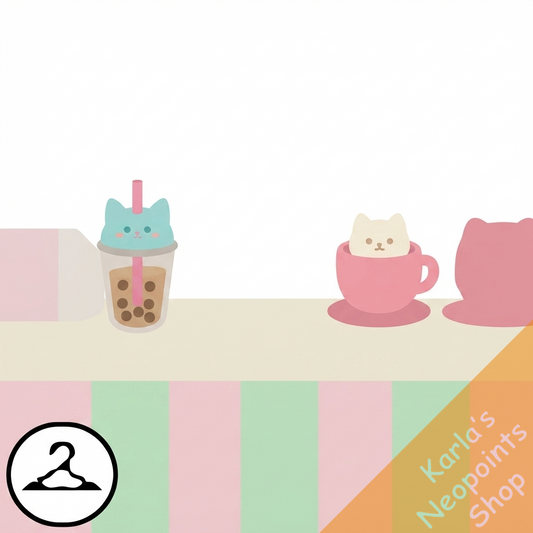 Pixel Habbo Cat Cafe Counter Foreground