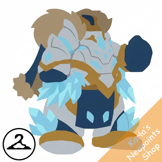 Furry Ice Knight Armour Outfit