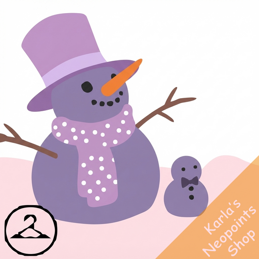 Pink Snowmen Foreground