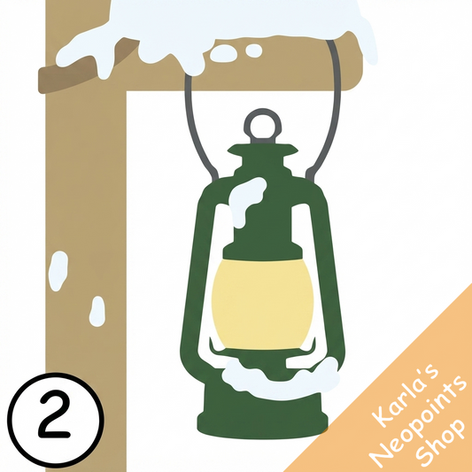 Rustic Snowy Lamp Post
