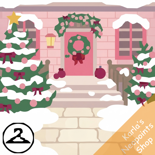Pretty Pink Holiday Doorstep Background
