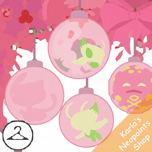 Pink Feline Petpet Holiday Garland