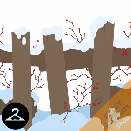 Winter Berry Fence Foreground