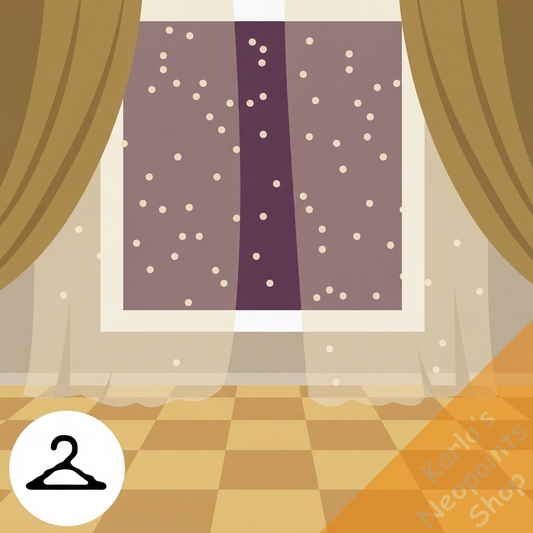 Window with Twinkling Lights Background Item