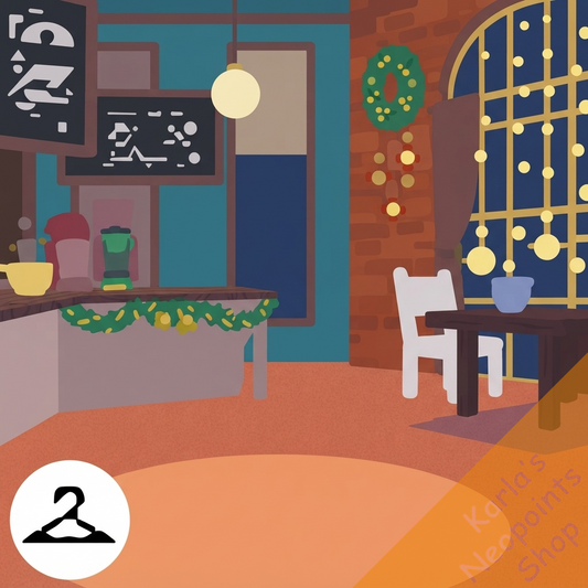 Wintery Coffee Cave Background