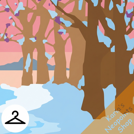 Frosted Plum Orchard Background