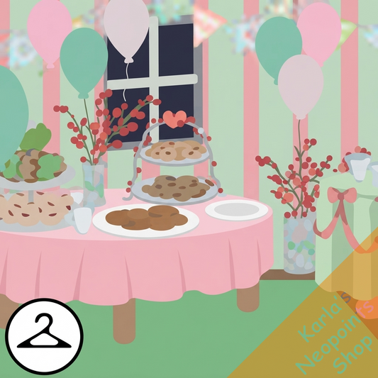 Pastel Christmas Cookie Party Background