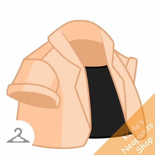 Tan Blazer & Black Shirt