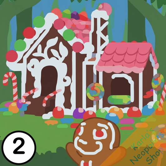 Gingerbread Dream House Background