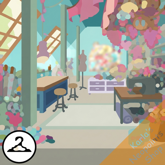 Valentine Sewing Shop Background