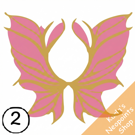 Gold Trimmed Valentines Wings