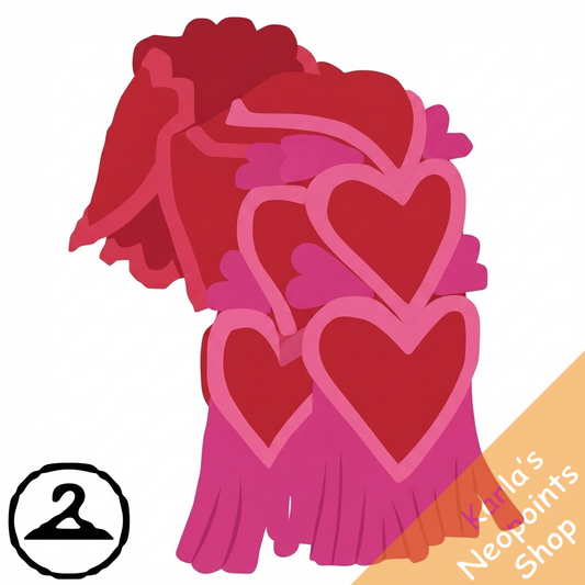 Plush Heart Scarf