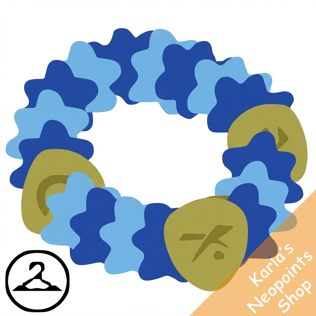Blue Codestone Lei