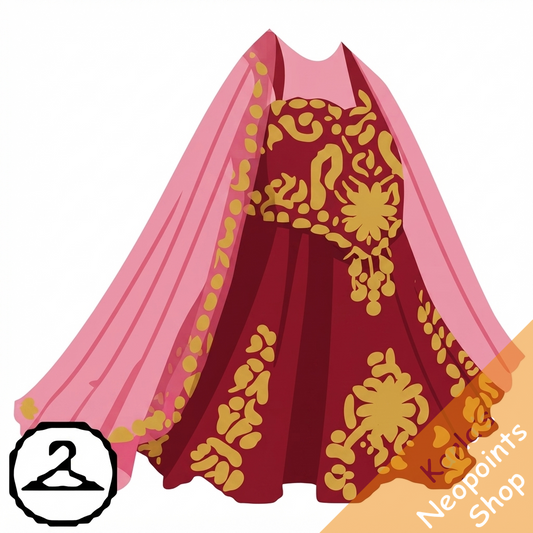 Striking Red Embroidered Gown