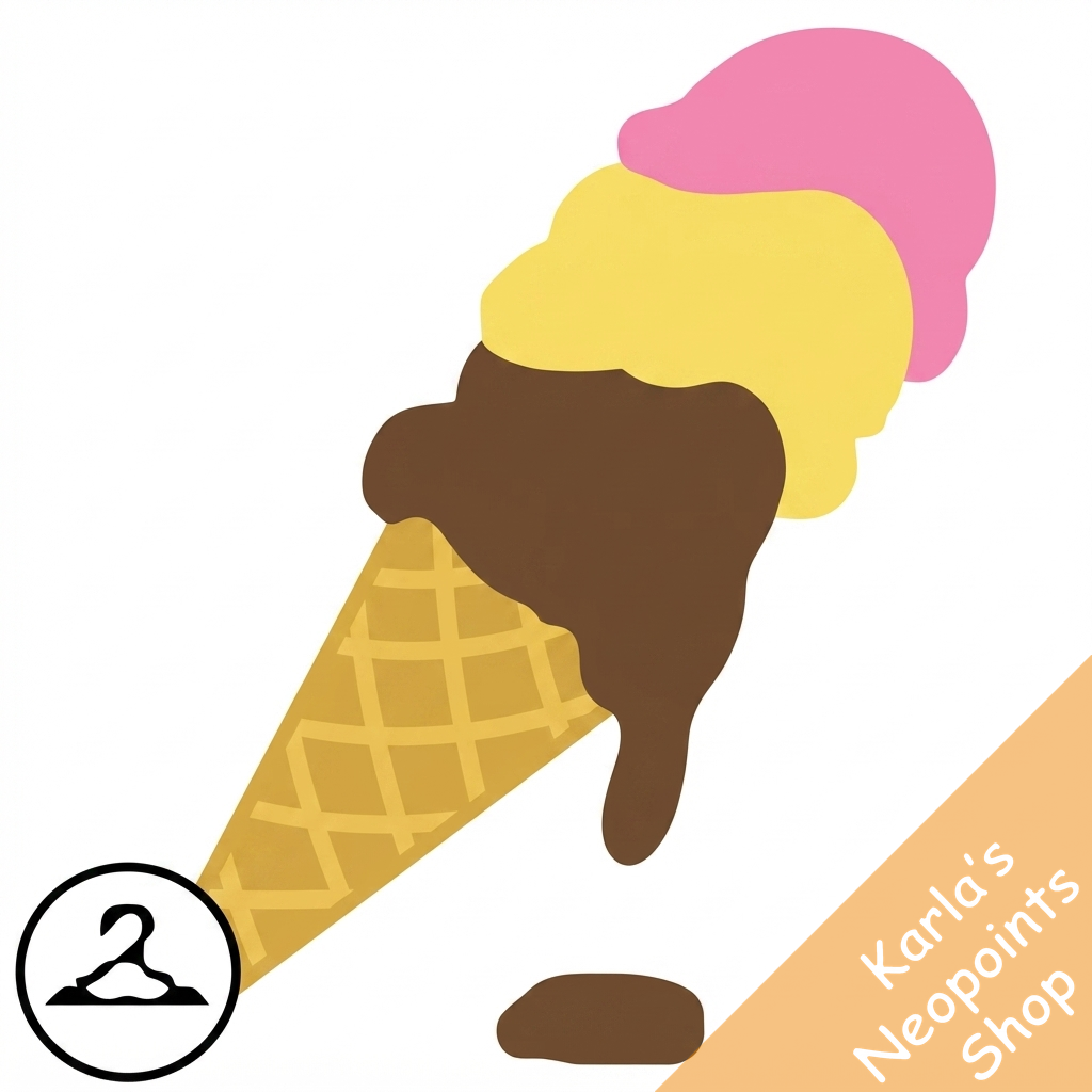 Dripping Ice Cream Cone