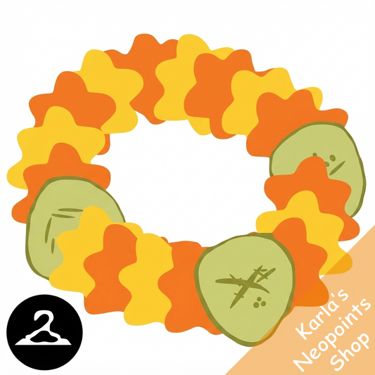 Orange Codestone Lei