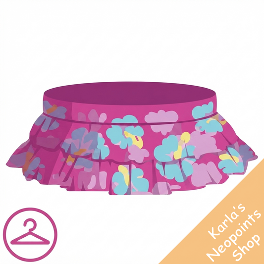 Tropical Ruffled Skirt