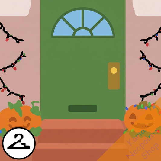 Trick-or-Treat Doorstep Background