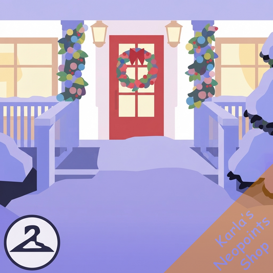 Winter Porch Background
