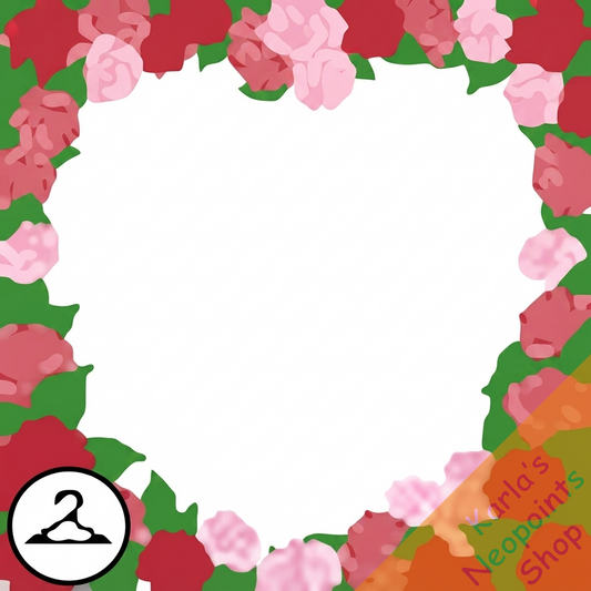 Heart Frame of Roses