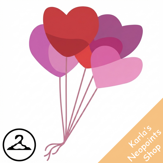 Shiny Bunch of Heart Balloons