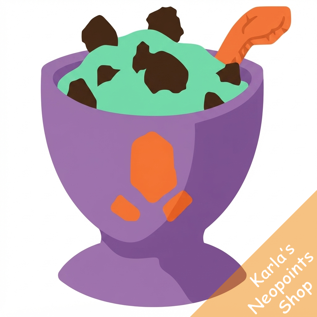 Purple Chomby Mint Chip Ice Cream
