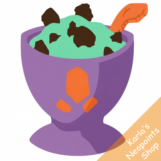 Purple Chomby Mint Chip Ice Cream