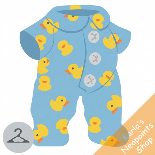 Dyeworks Light Blue: Baby Rubber Ducky Pajamas
