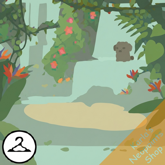 Serene Jungle Waterfall Background
