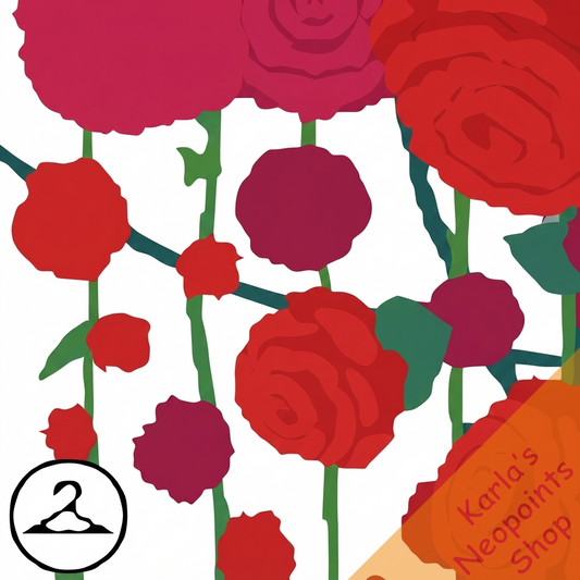 Pixel Habbo Hotel Draping Roses Garland