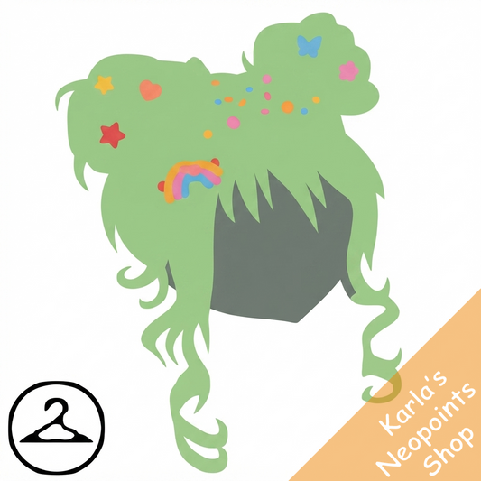 Mint Green Space Buns Wig