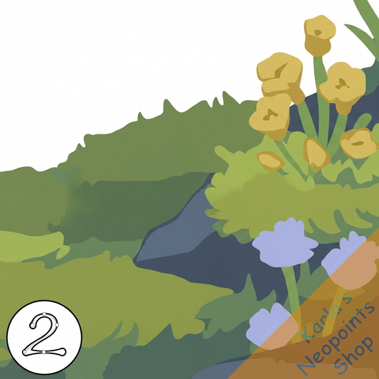 Spring Flowers On A Ledge Foreground