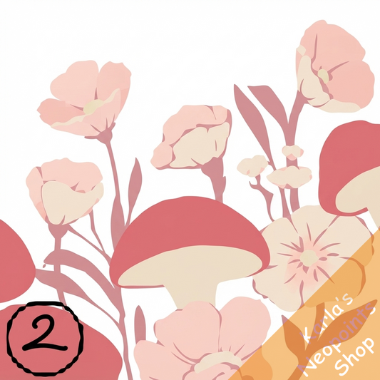 Pretty Pink Mushroom Garden