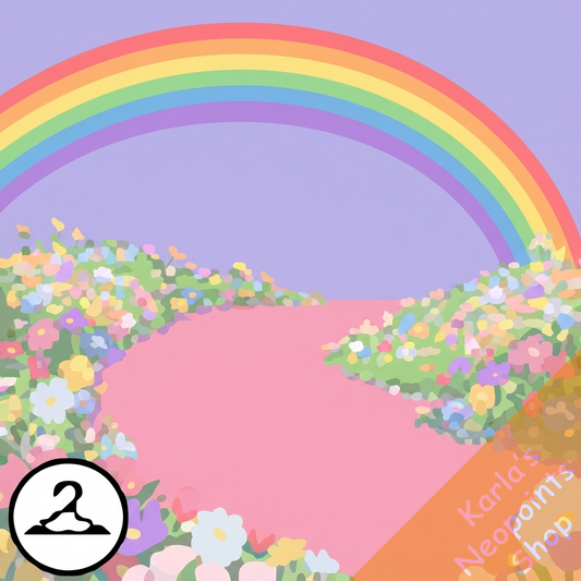 Rainbow Spring Flower Path Background
