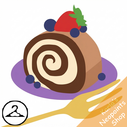 Giant Fork with Swiss Roll Cake Handheld