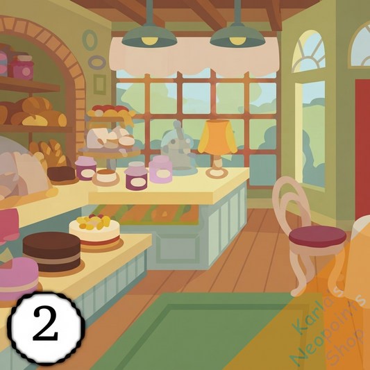 Inside a Pastry Shop Background