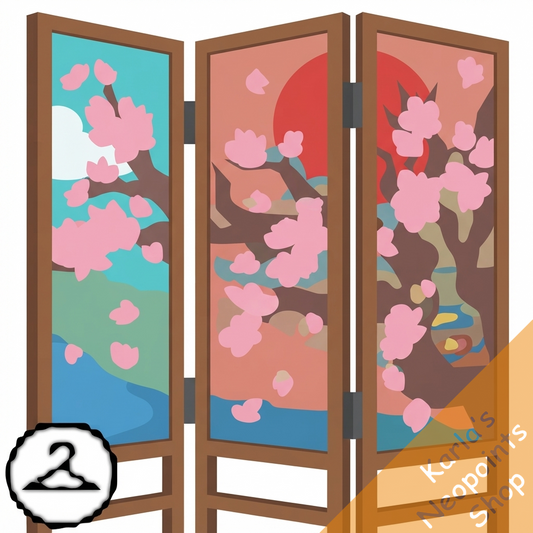 Ornate Cherry Blossom Tree Screen