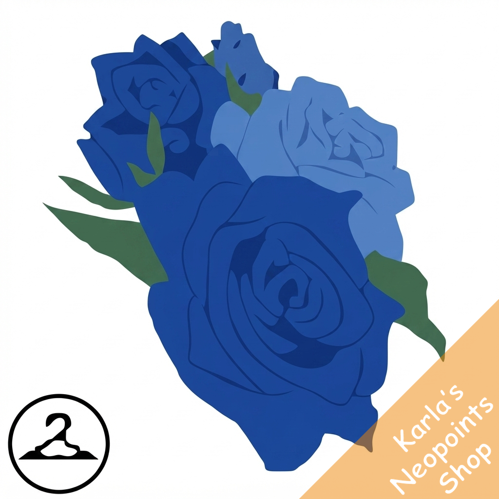 Blue Roses Kougra Eyepatch Wearable