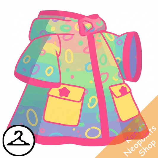 Pastel Rainbow Transparent Raincoat