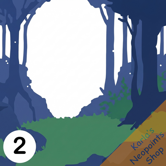 Enchanted Iridescent Forest Background